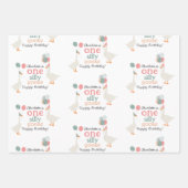 Kinder Een Gekke Gans 1e Leuke Verjaardag Custom N Inpakpapier Vel (Voorkant 2)