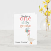 Kinder Een Gekke Gans 1e Leuke Verjaardag Kaart (Gele Bloem)