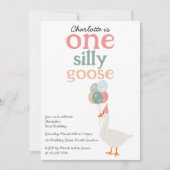 Kinder Een Gekke Gans 1e Leuke Verjaardagsfeest Kaart (Voorkant)