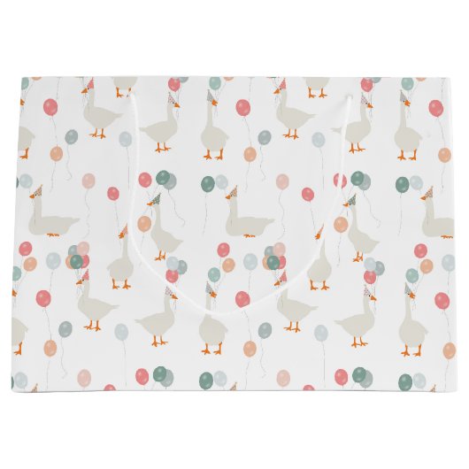 Kinder Een Gekke Gans Leuke Verjaardagsfeestje Groot Cadeauzakje (Voorkant)