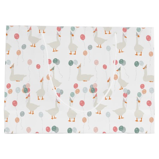 Kinder Een Gekke Gans Leuke Verjaardagsfeestje Groot Cadeauzakje (Achterkant)