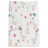 Kinder Een Gekke Gans Leuke Verjaardagsfeestje Medium Cadeauzakje (Achterkant)