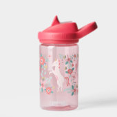 Kinder eenduizen en bloemen met naam waterfles (Links)