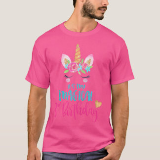 Kinder Eenhoorn 3e Verjaardagsfeest Shirt Meisje 3