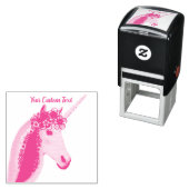 Kinder eenhoorn aangepaste roze zelfinktstempel  zelfinktende stempel (In situ)