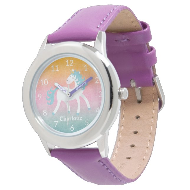 Kinder eenhoorn horloge (Gekanteld)