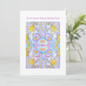 Kinder eenhoorn verjaardagsuitnodiging kaart (Staand voorkant)