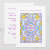 Kinder eenhoorn verjaardagsuitnodiging kaart (Voorkant / Achterkant)