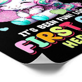 Kinder eenhoorn zo lang kleuterschool Afstuderen l Poster (Hoek)