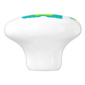 Kinder eenoige uitheemse aqua trek / deurknop keramische knop (Zijkant)