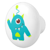 Kinder eenoige uitheemse aqua trek / deurknop keramische knop (Rechts)