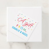 Kinder eenvoudige regenboog persoonlijke cadeautje bedankjes labels (In situ)