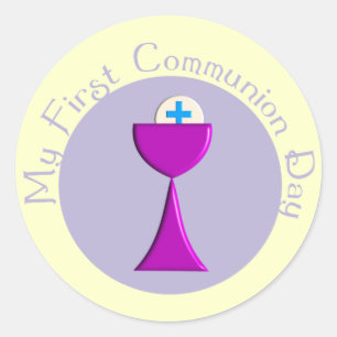 Kinder eerste-communiqué-dag-stickers ronde sticker