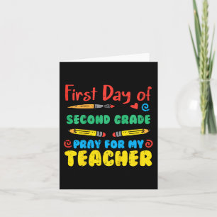 Kinder eerste dag tweede klas 2e Pray Fun Back Sch Kaart