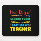 Kinder eerste dag tweede klas 2e Pray Fun Back Sch Muismat (Voorkant)