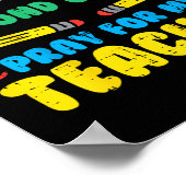 Kinder eerste dag tweede klas 2e Pray Fun Back Sch Poster (Hoek)