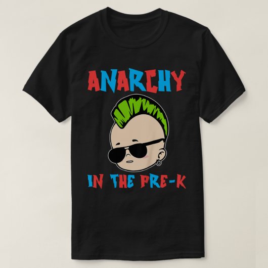 Kinder eerste dag van de anarchie van het voorscho t-shirt (Design voorkant)