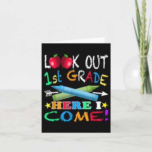 Kinder eerste dag van de eerste graad 1 graad H Kaart (Voorkant)