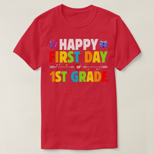 Kinder eerste dag van de eerste klas - terug naar t-shirt (Design voorkant)
