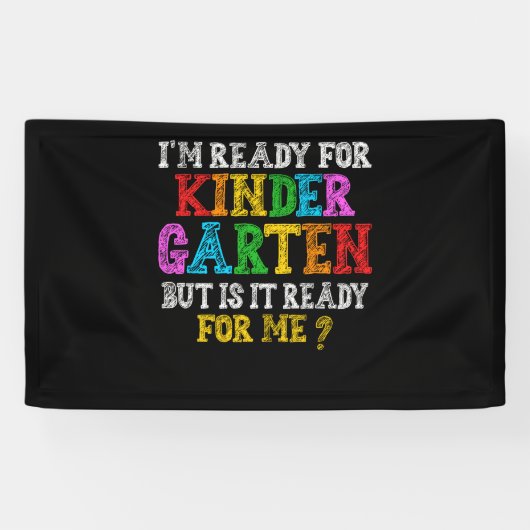 Kinder eerste dag van de kinderopvang naar school spandoek (Horizontaal)