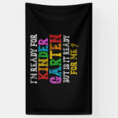 Kinder eerste dag van de kinderopvang naar school spandoek (Verticaal)