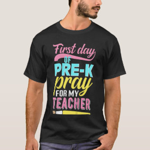 Kinder eerste dag van de preek voor mijn leraar pr t-shirt