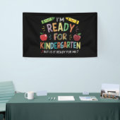 Kinder eerste dag van kleuterschool plezier terug spandoek (Beurs)