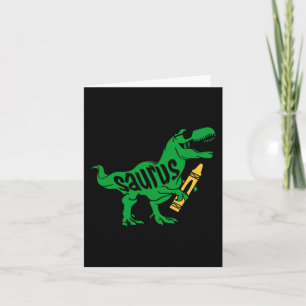 Kinder Eerste Dag van Pre K Saurus Trex Meisjes Jo Kaart
