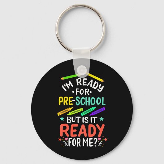 Kinder eerste dag voorschoolse eerste dag van de S Sleutelhanger (Voorkant)