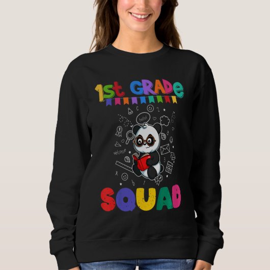 Kinder eerste klas Squad Panda Beer Elementary Sch Trui (Voorkant)