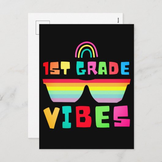 Kinder eerste klas vibes-First graad terug naar sc Feestdagenkaart (Voorkant / Achterkant)