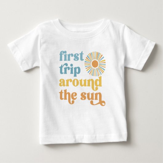 Kinder eerste reis rond de zon T-shirt (Voorkant)