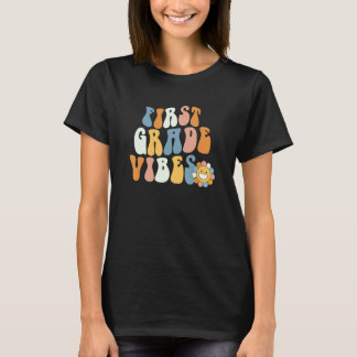 Kinder eersteklas Vibes 1e klas Team Retro 1e Da T-shirt