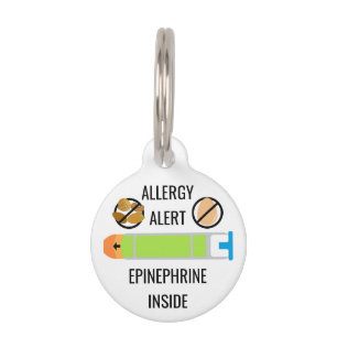 Kinder eierboom notenallergie waarschuwt de epinef huisdierpenning