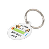 Kinder eierboom notenallergie waarschuwt de epinef huisdierpenning (Zijkant)