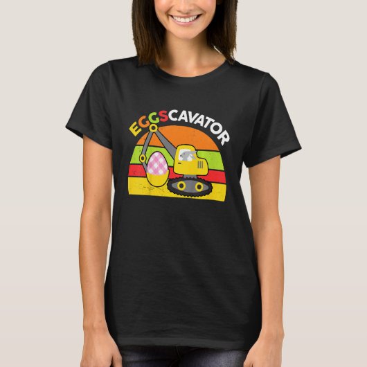 Kinder eiervanger Pasen Toddler Eggscavator Pasen T-shirt (Voorkant)