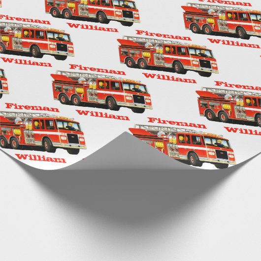 Kinder Eigen naam Vuur Vroege verjaardag Cadeaupapier (Hoek)