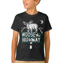 Kinder eland op een snelweg Shirt (zwart)