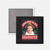 Kinder Elf Buddy glimlachen is mijn favoriete kers Magneet (Voorkant / Achterkant)