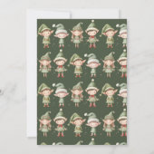 Kinder Elf Elfen Kerstfeest Kaart (Achterkant)