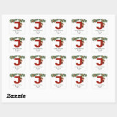 Kinder Elf Initiaal J Christmas Vierkante Sticker (Vel)