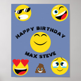 Kinder Emoji Happy Birthday Poster