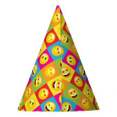 Kinder Emoji Verjaardagsfeestje Happy Smilies Gezi Feesthoedjes (Achterkant)