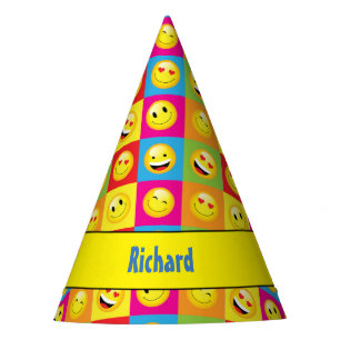 Kinder Emoji Verjaardagsfeestje Happy Smilies Gezi Feesthoedjes