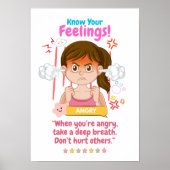 Kinder emotie met boosheid poster (Voorkant)