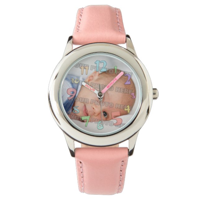 Kinder en Baby Afbeelding Horloge (Voorkant)