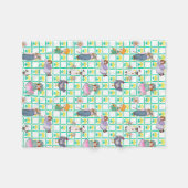 Kinder en dierlijke babyluier fleece deken (Voorkant (Horizontaal))