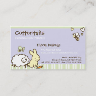 Kinder- en familiekaart voor kalveren visitekaartje