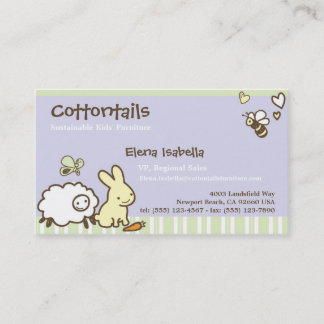 Kinder- en familiekaart voor kalveren visitekaartje