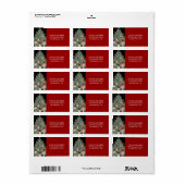 Kinder en kerstboom -  illustratie etiket (Full Sheet)